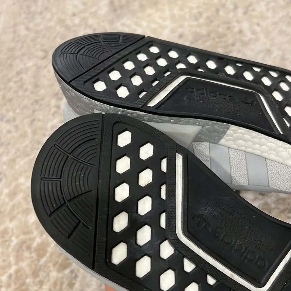 adidas Grey Knit Athletic Sneakers with Slip-On Design
